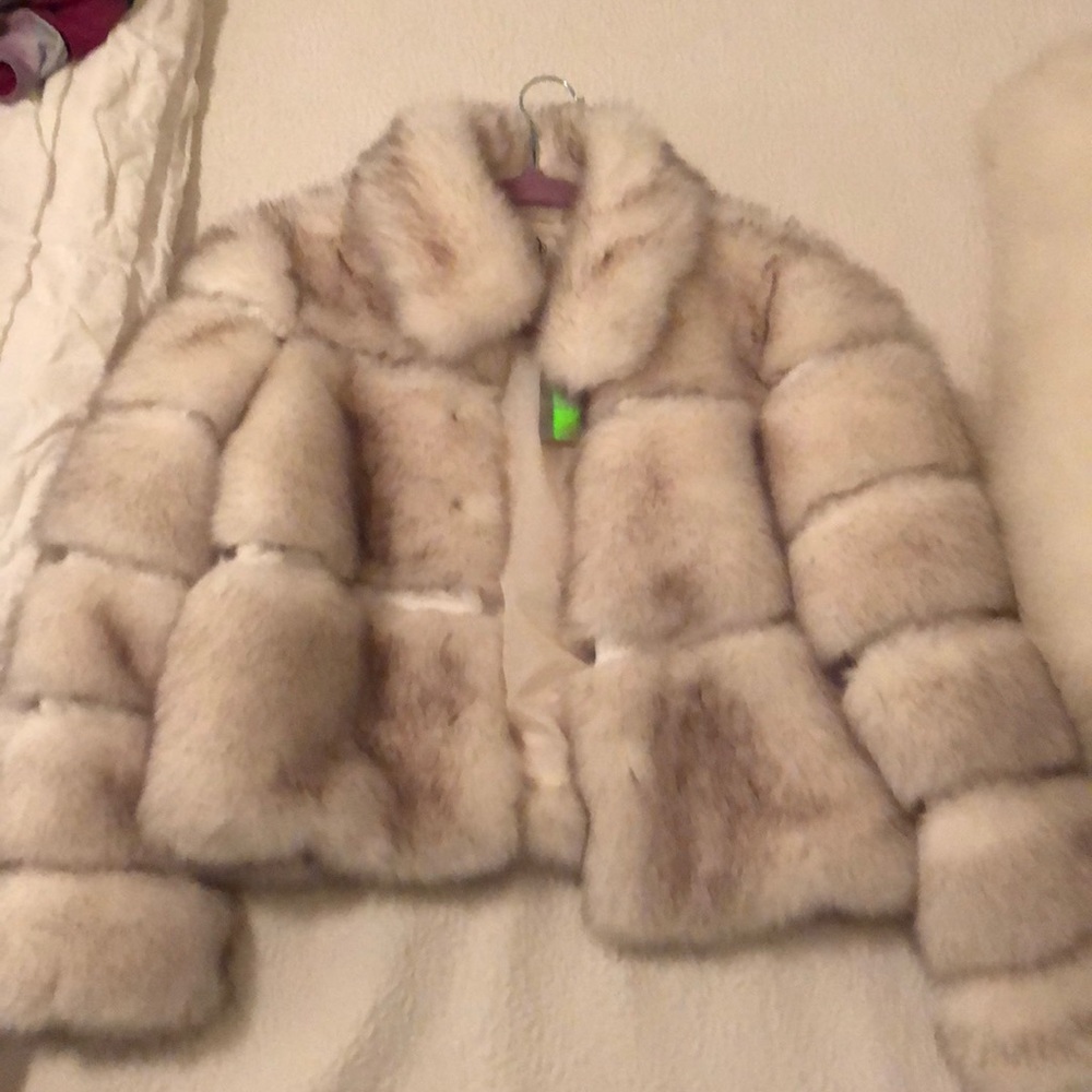 White fur coat (faux)